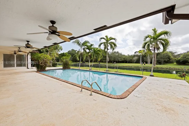 front view of a house with a patio