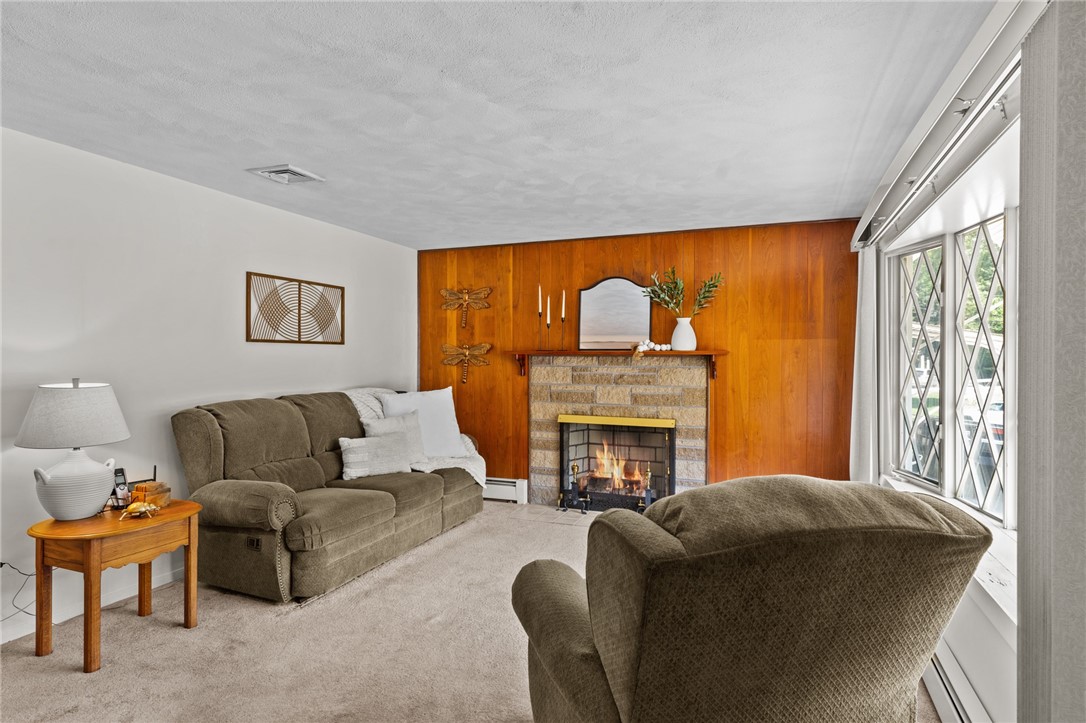 47 Mockingbird Drive Cranston, RI 02920 - Photo 4 of 28 Living room with fireplace