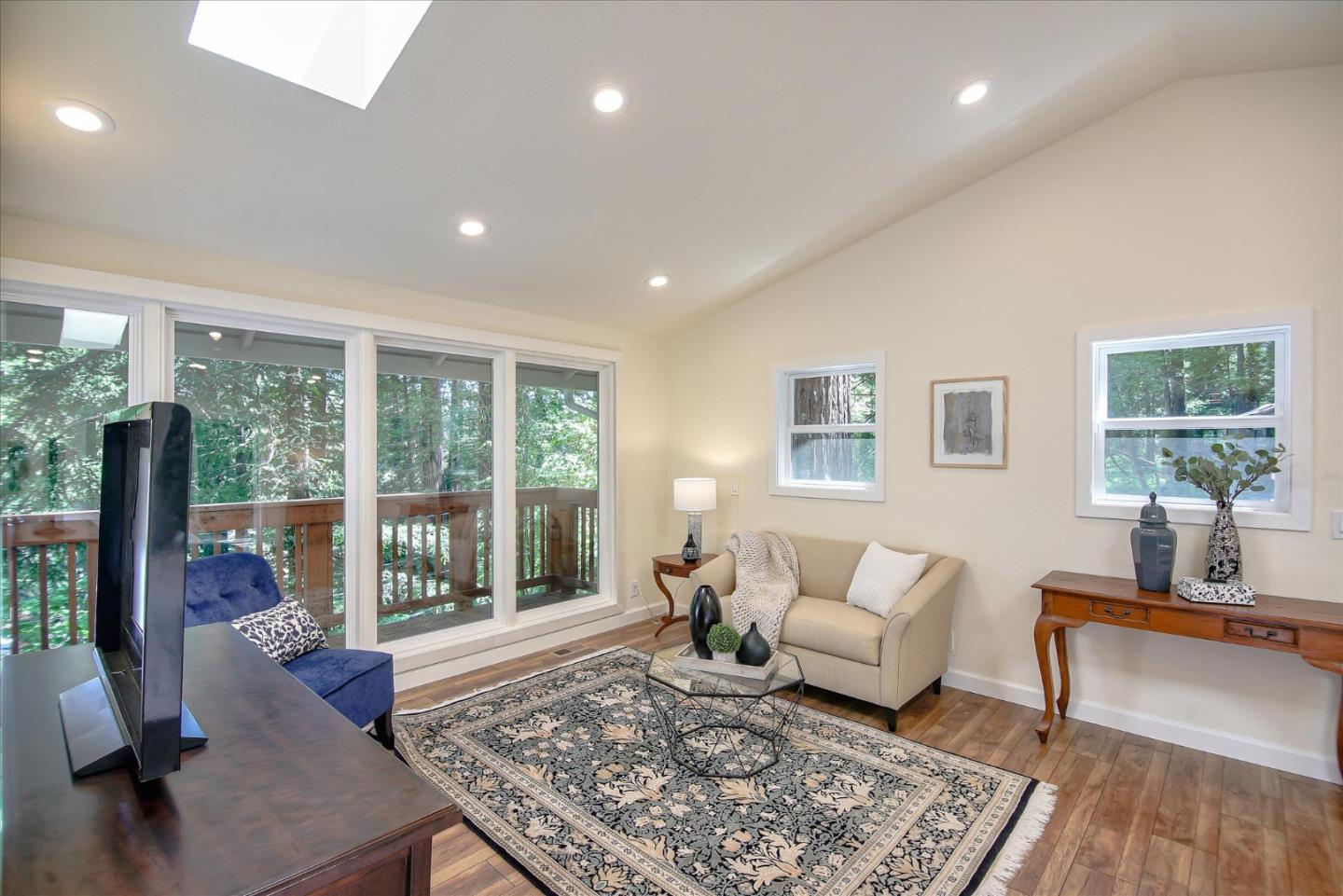10165 Alba Road Ben Lomond, CA 95005 - Photo 17 of 44 a living room with furniture and a table