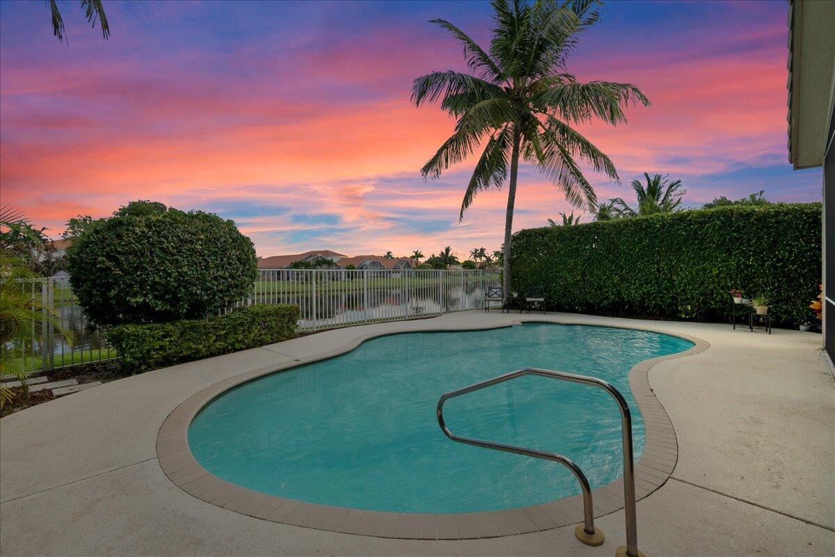 3526 Old Lighthouse Circle Wellington, FL 33414 - Photo 21 of 35 Pool Sunset view