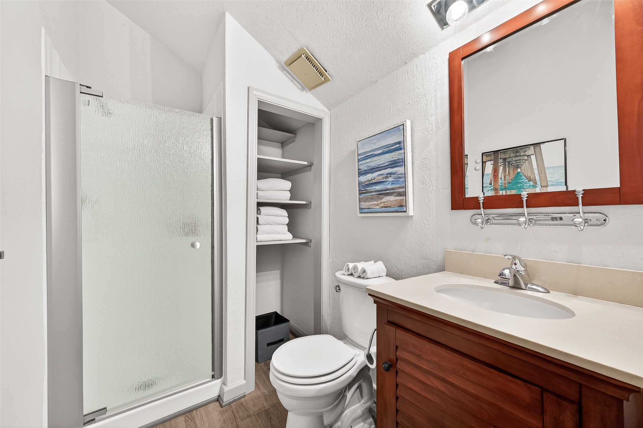 168 April Point Drive South, Unit 168 Conroe, TX 77356 - Photo 27 of 39 a bathroom with a sink toilet and shower