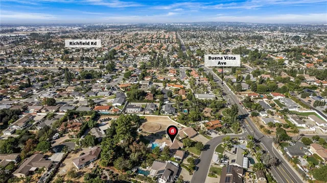 an aerial view of a city