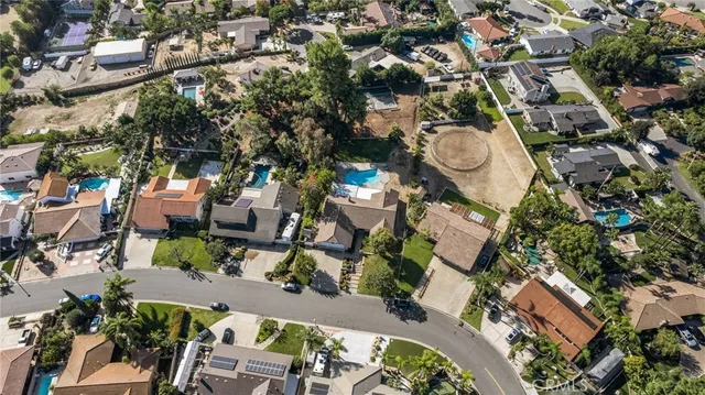 an aerial view of multiple house