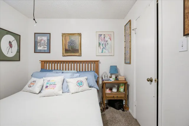 a bathroom with a sink a toilet and shower curtain