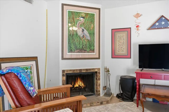 a living room with furniture and a couch