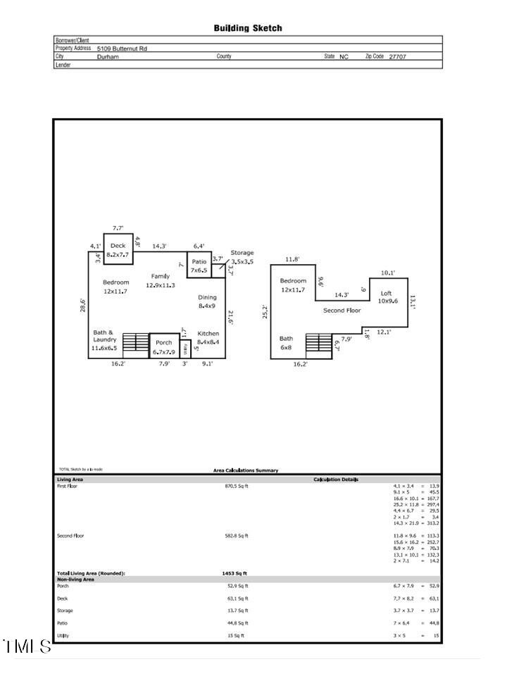 5109 Butternut Road Durham, NC 27707 - Photo 50 of 50 5109 Butternut Rd - floor plan jpeg