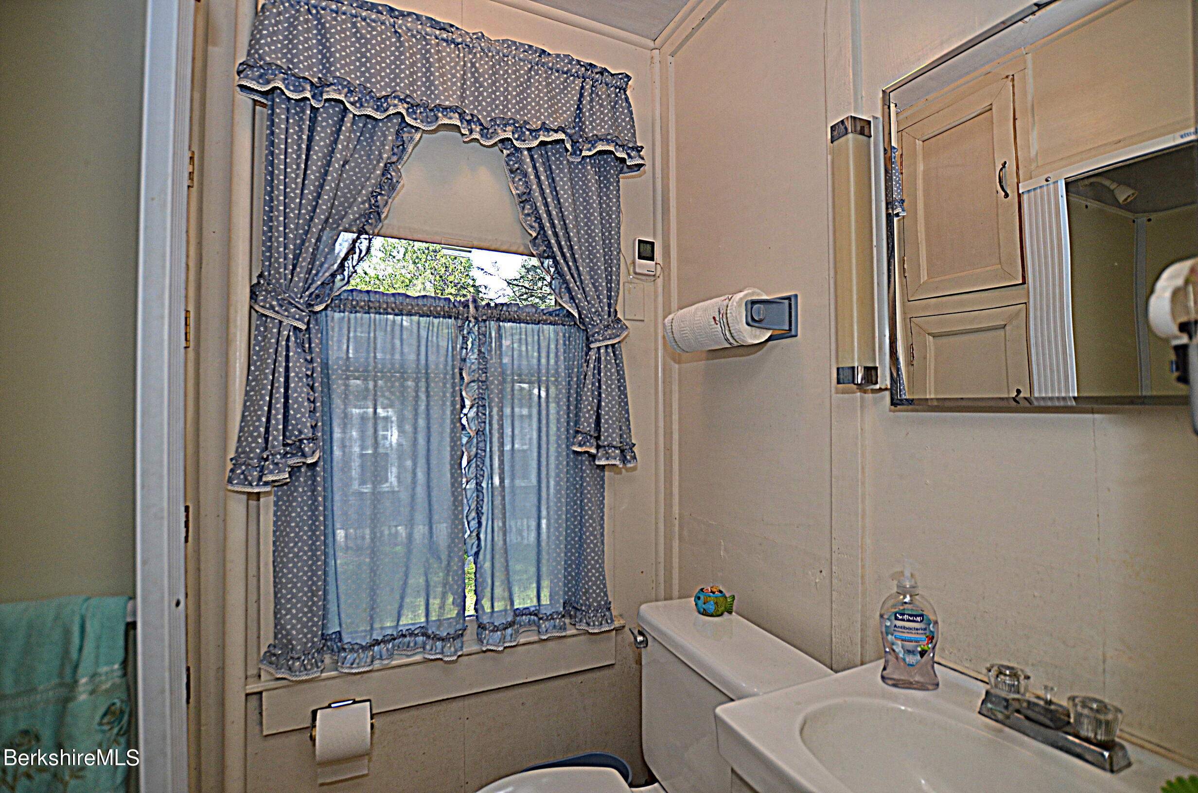 71 Flint Farm Road Otis, MA 01029 - Photo 21 of 21 a bathroom with a granite countertop sink toilet and shower