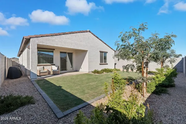 a backyard of a house