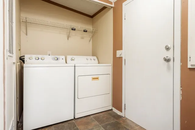 a view of storage and utility room