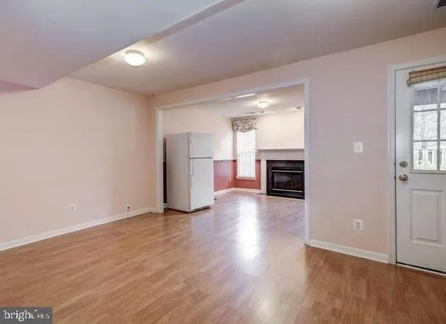 a view of a livingroom with a fireplace