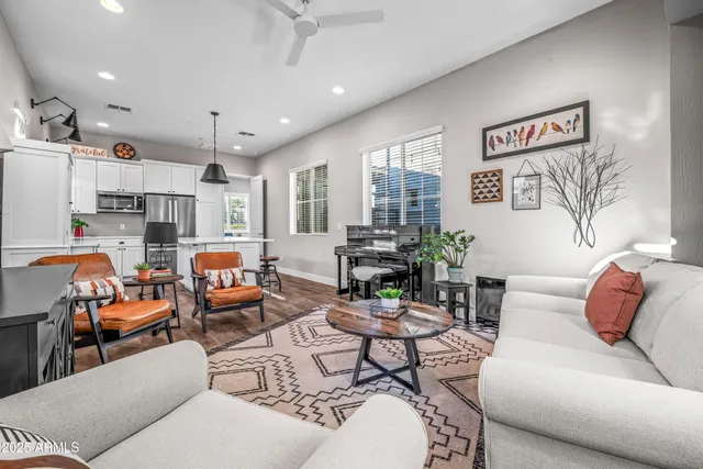 an aerial view of multiple house