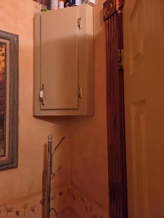 a bathroom with a sink and toilet