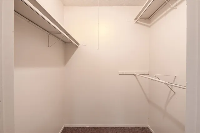 a view of small space with empty racks