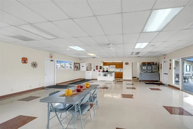 a room with furniture and a table