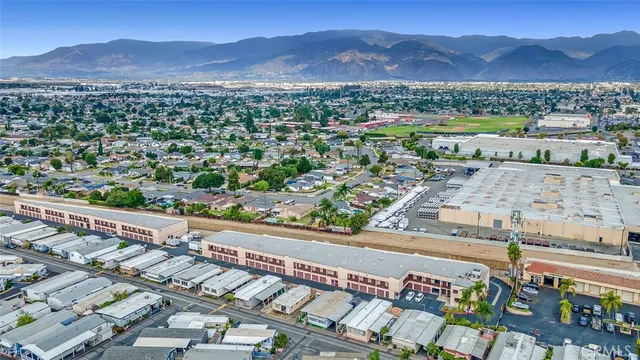 a view of city and mountain