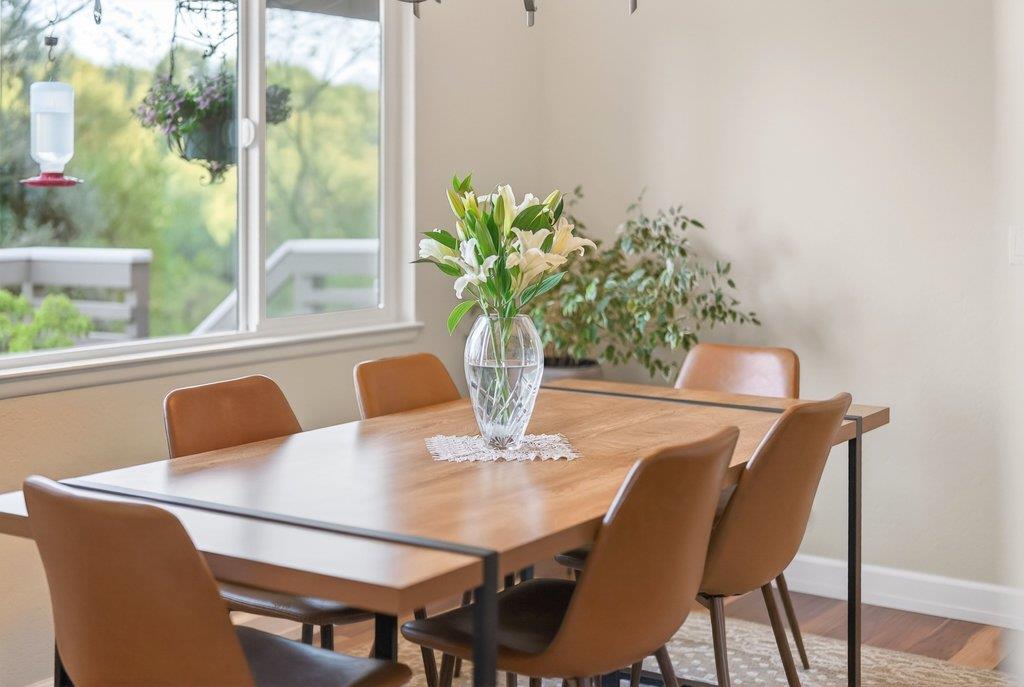 2907 Granite Creek Road Scotts Valley, CA 95066 - Photo 17 of 68 a dining room with furniture and wooden floor