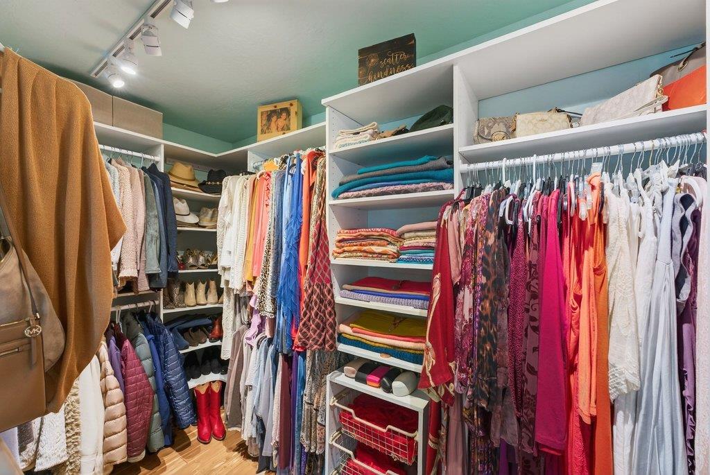 2907 Granite Creek Road Scotts Valley, CA 95066 - Photo 23 of 68 a view of walk in closet with clothes and shoes