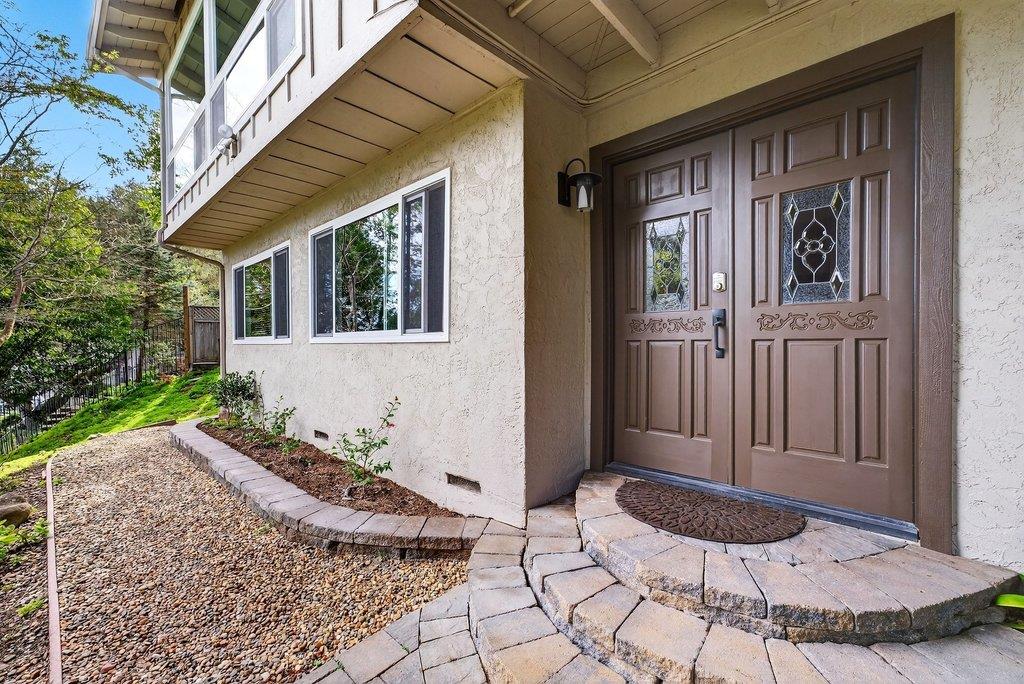2907 Granite Creek Road Scotts Valley, CA 95066 - Photo 44 of 68 a view of a house with backyard and porch