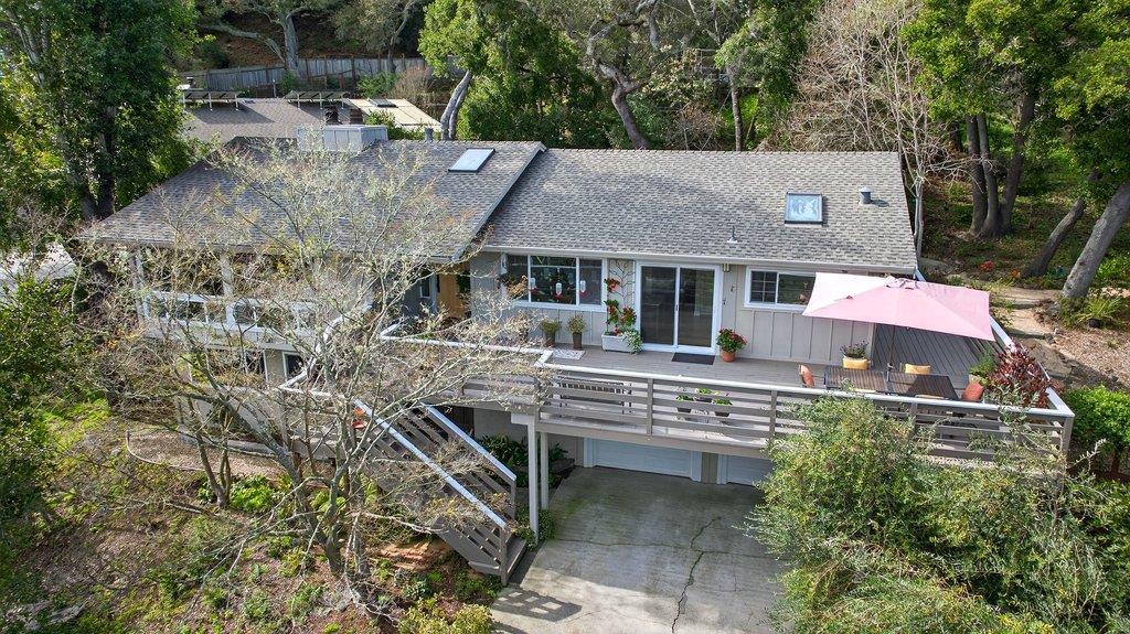 2907 Granite Creek Road Scotts Valley, CA 95066 - Photo 5 of 68 an aerial view of a house with swimming pool and sitting area
