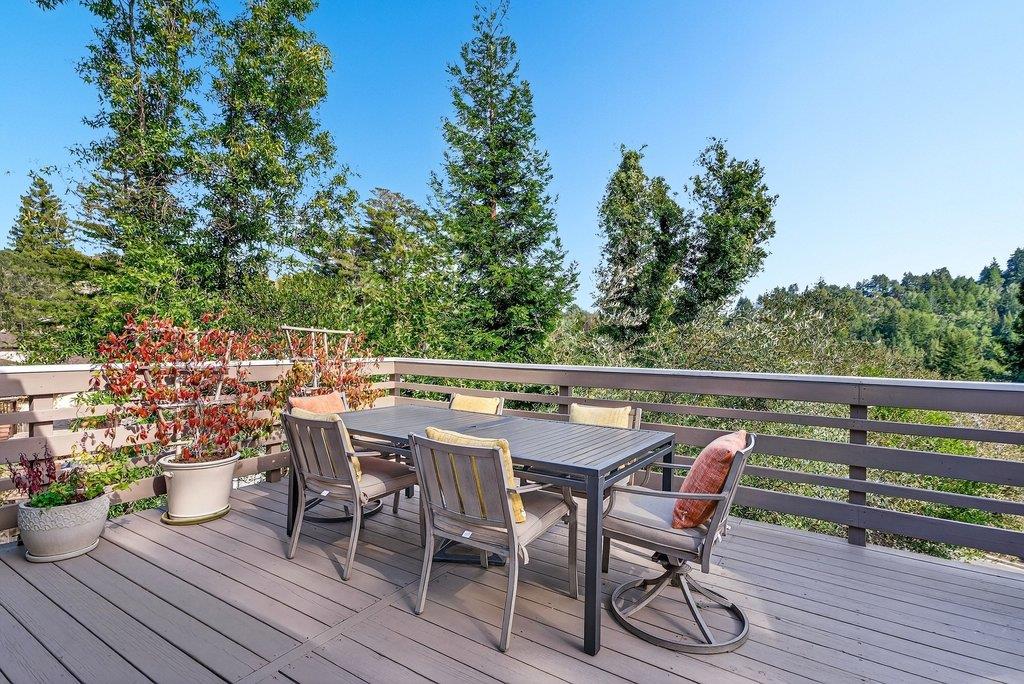 2907 Granite Creek Road Scotts Valley, CA 95066 - Photo 9 of 68 a view of a dinning table and chairs on the roof deck