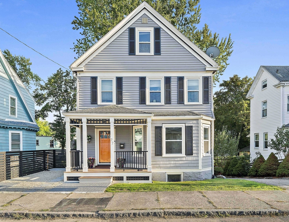 77 Botolph Street Quincy, MA 02171 - Photo 2 of 42 a front view of a house with a yard