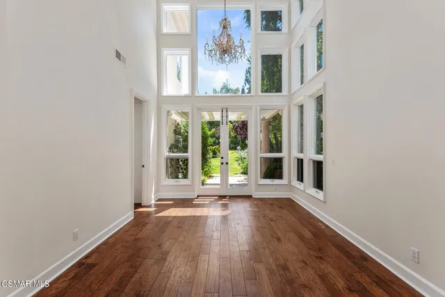a view of wooden floor in a room