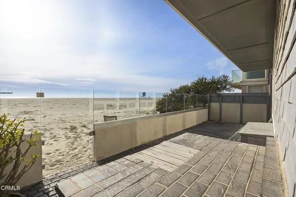 an aerial view of residential building and parking space