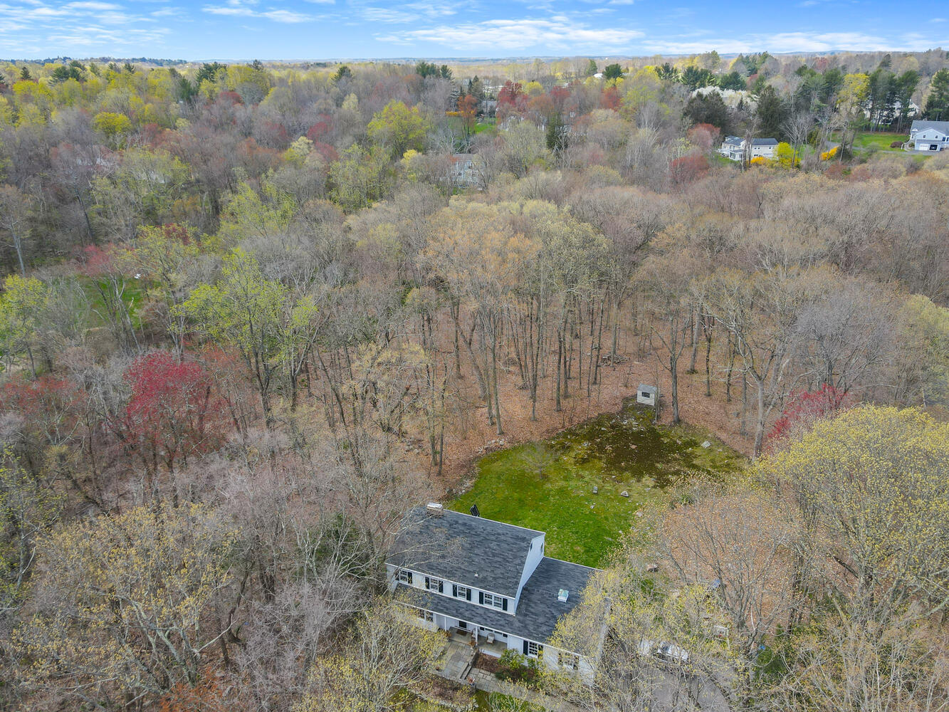 190 Briscoe Road New Canaan, CT 06840 - Photo 20 of 21 a view of a yard with wooden fence