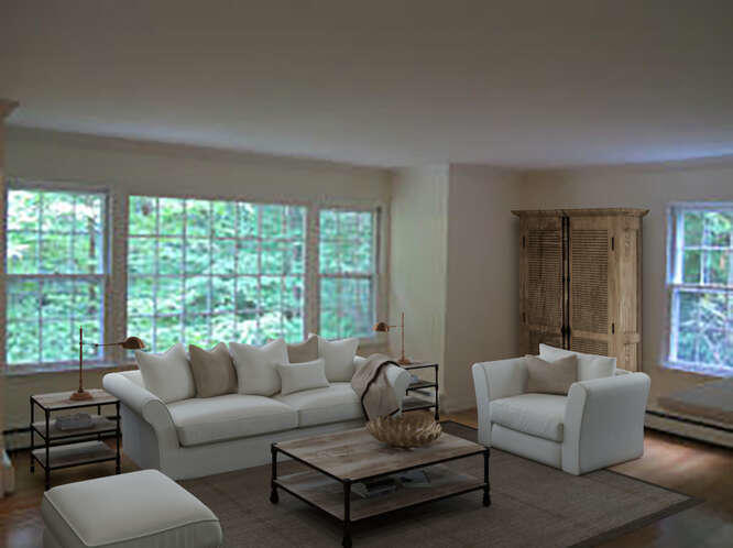 190 Briscoe Road New Canaan, CT 06840 - Photo 5 of 21 a living room with furniture and a large window