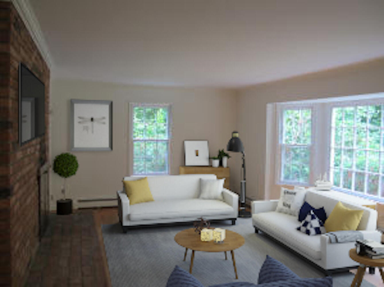 190 Briscoe Road New Canaan, CT 06840 - Photo 6 of 21 a living room with furniture and a flat screen tv
