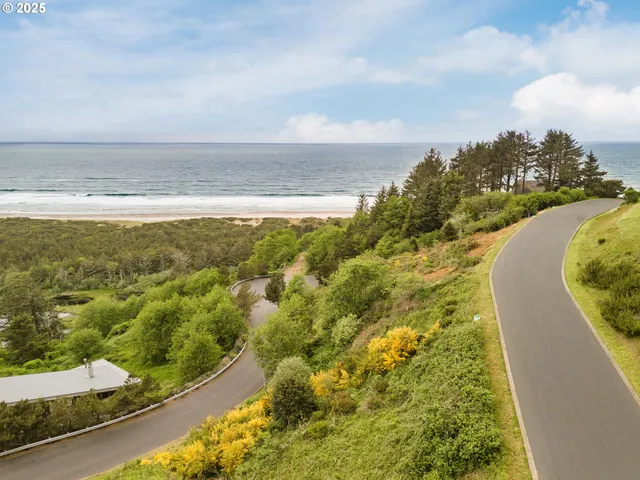 a view of yard with ocean view