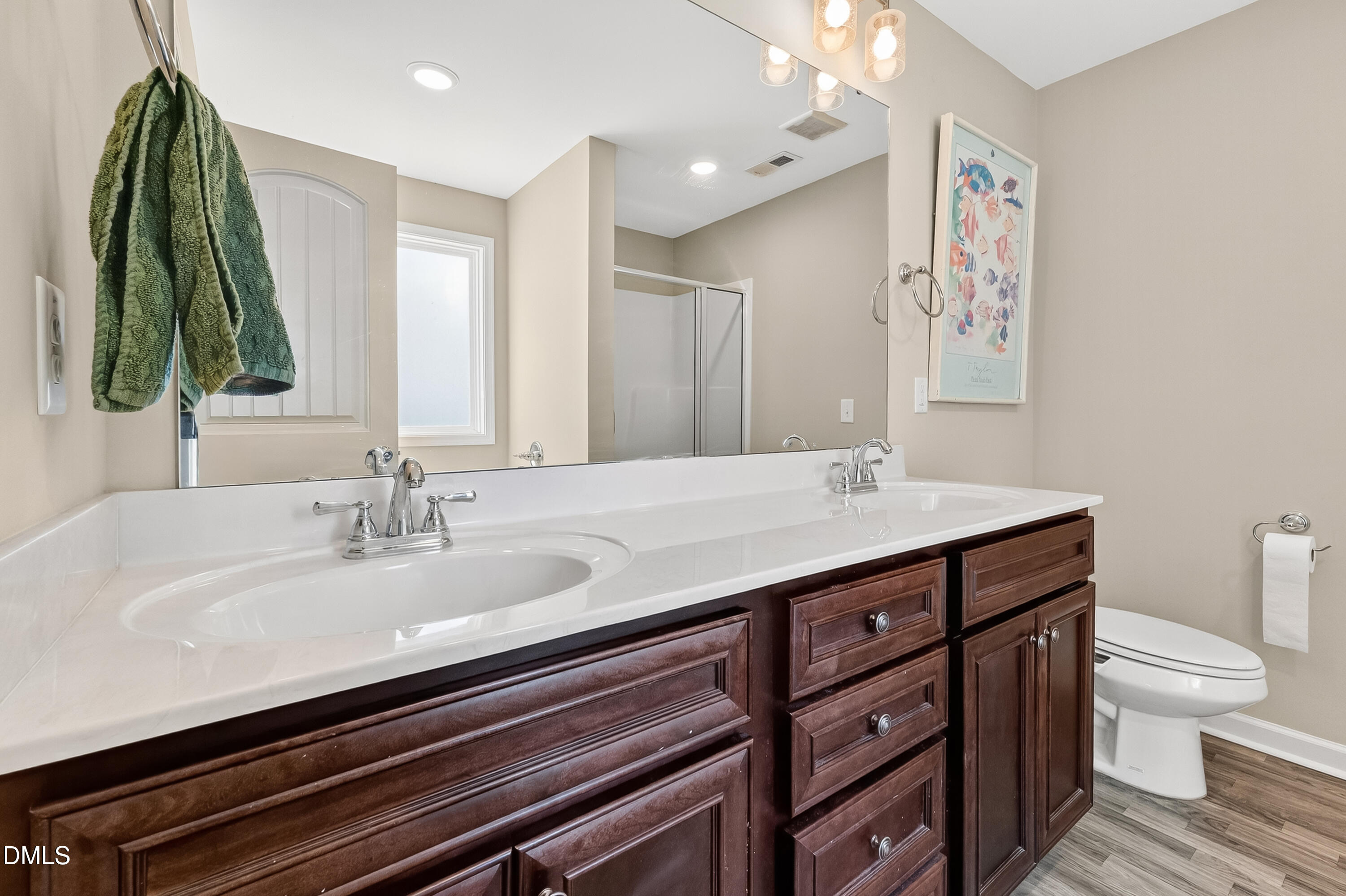 79 Ramble Falls Lane Erwin, NC 28339 - Photo 31 of 46 a bathroom with a sink and a mirror