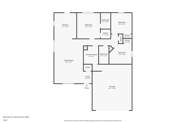 $1,600 | 250 Azalea Drive, Oak Grove, KY 42262