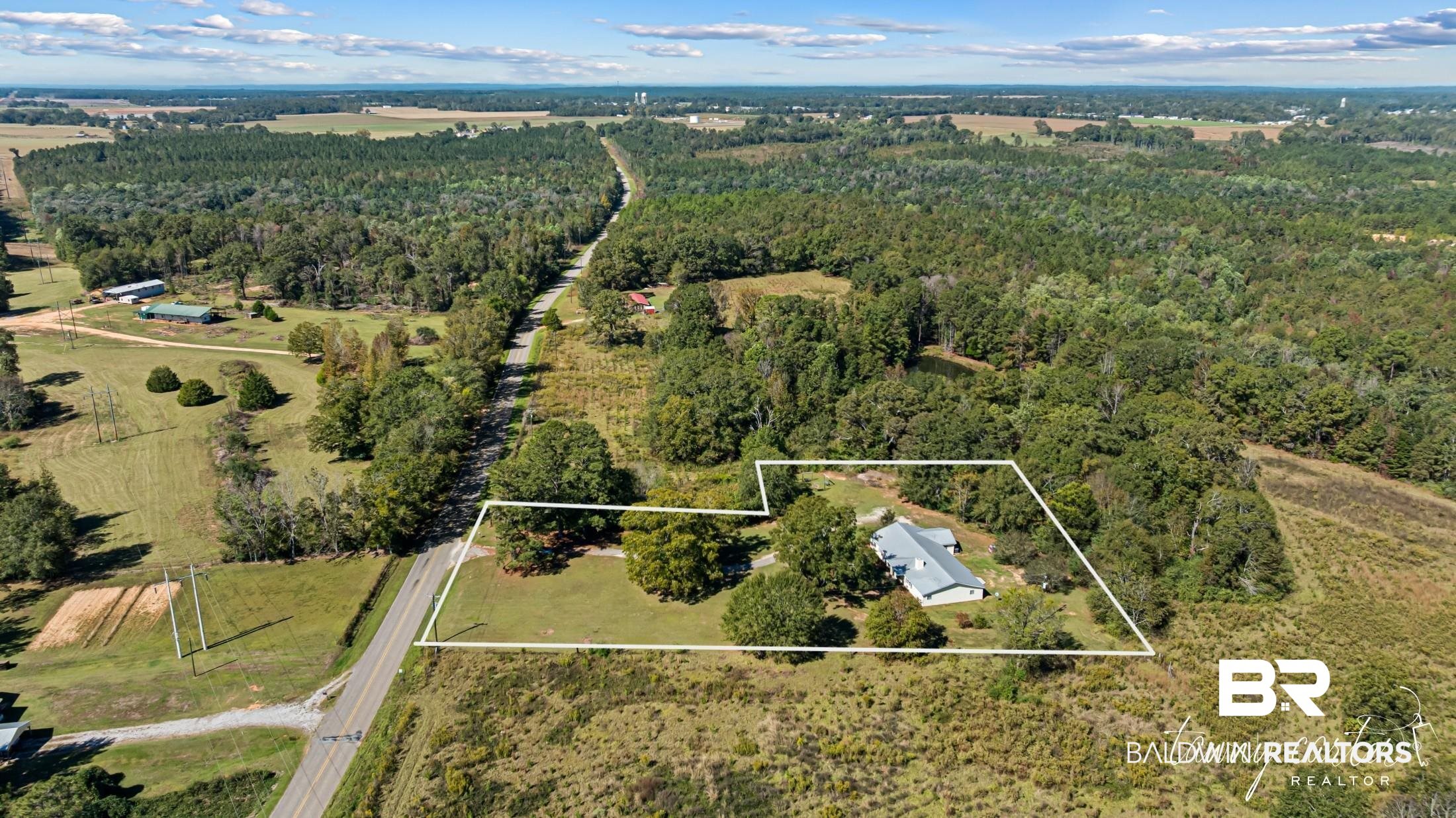 3086 Wild Fork Road Frisco City, AL 36445 - Photo 29 of 30 View of property location with a forest and property boundaries highlighted