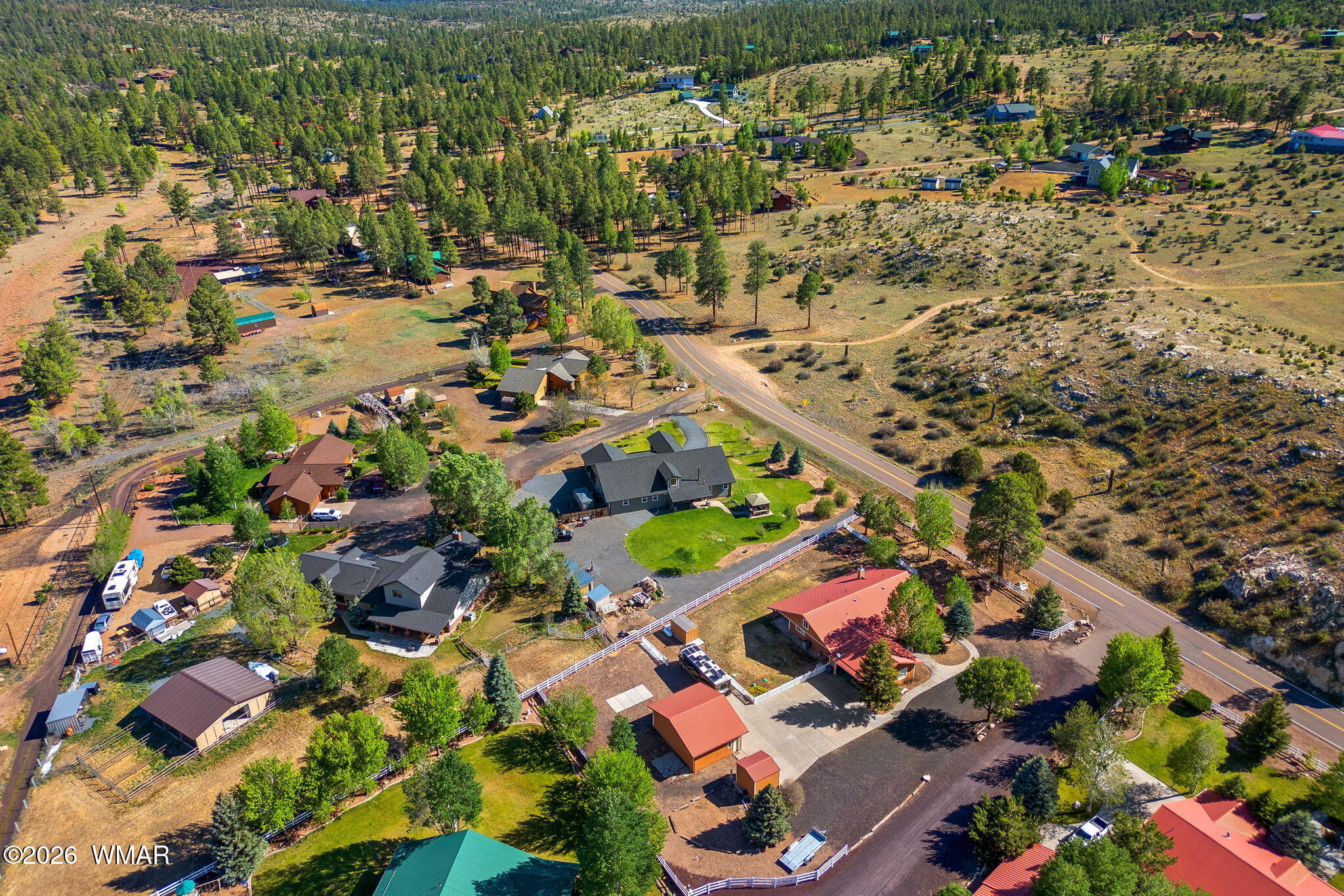 1940 Stonegate Way Heber, AZ 85928 - Photo 56 of 62 an aerial view of residential houses with outdoor space