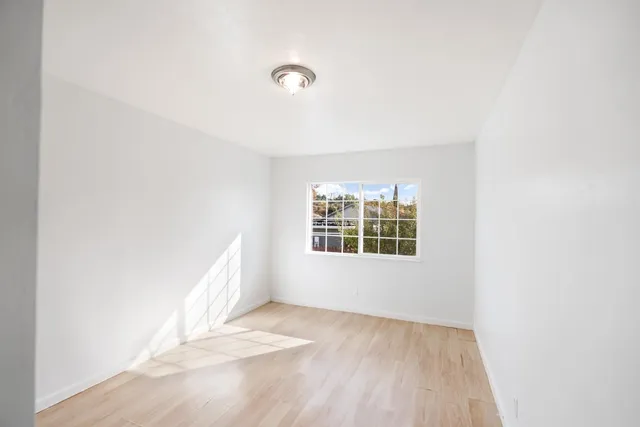 an empty room with a window