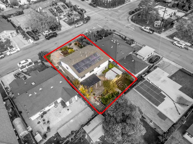 an aerial view of a city