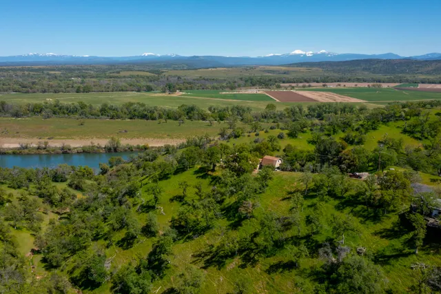 a view of an ocean and a city