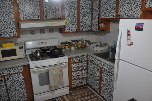 8900 David Place, Unit 1F Des Plaines, IL 60016 - Photo 9 of 13 a kitchen with a stove and a refrigerator