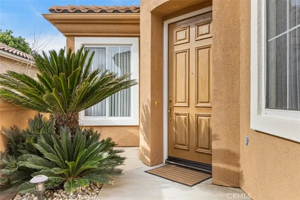 a view of a potted plants in front of a door