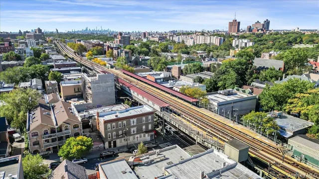 a view of city from balcony