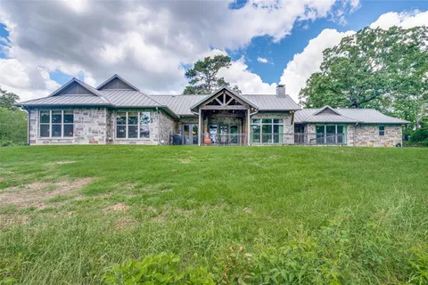 a view of a lush green space