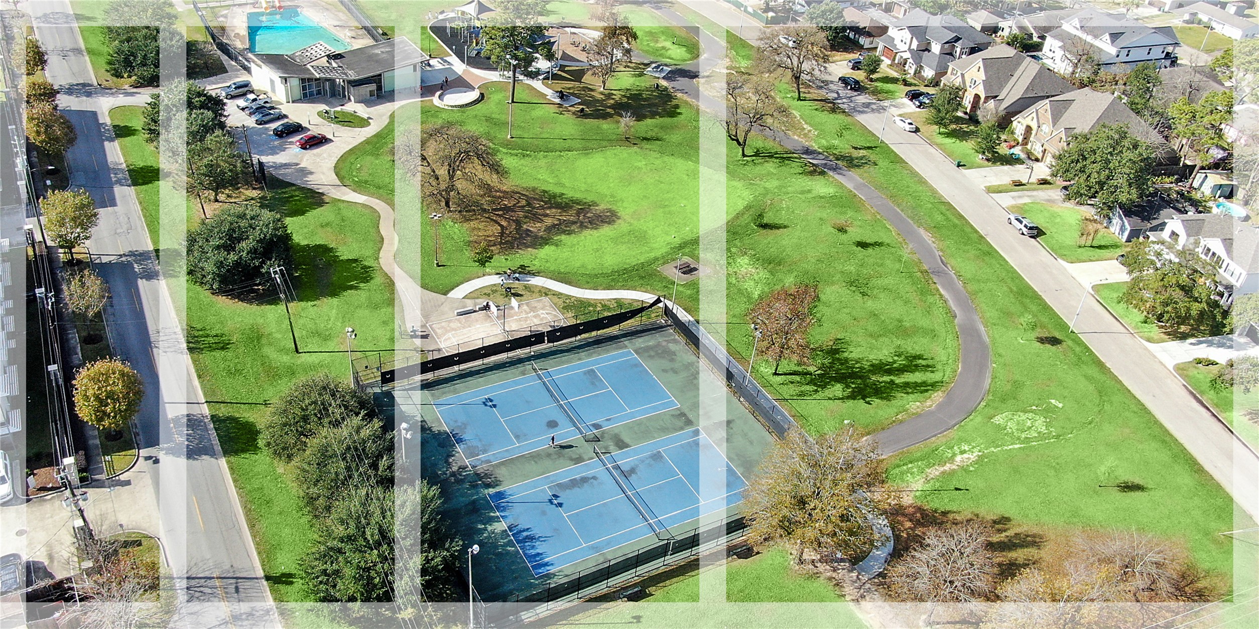 1616 Hewitt Drive Houston, TX 77018 - Photo 42 of 44 Oak Forest Park offers a variety of things to do for people of all ages. There is a walking trail, tennis courts, playground and community pool. You will also catch local neighbors practicing softball/baseball with their children. Come enjoy all this park has to offer.