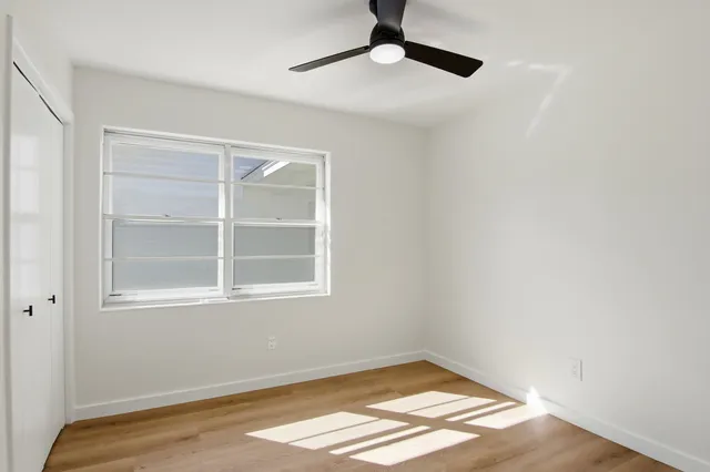 an empty room with a window