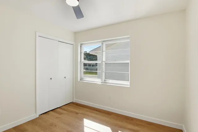 an empty room with a window