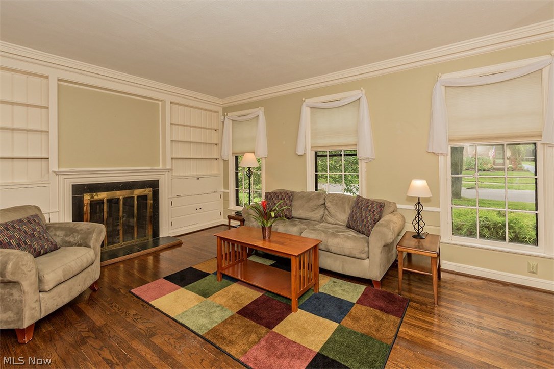 2596 Fenwick Road Cleveland, OH 44118 - Photo 5 of 28 Living Room with hardwood floors and gas fireplace