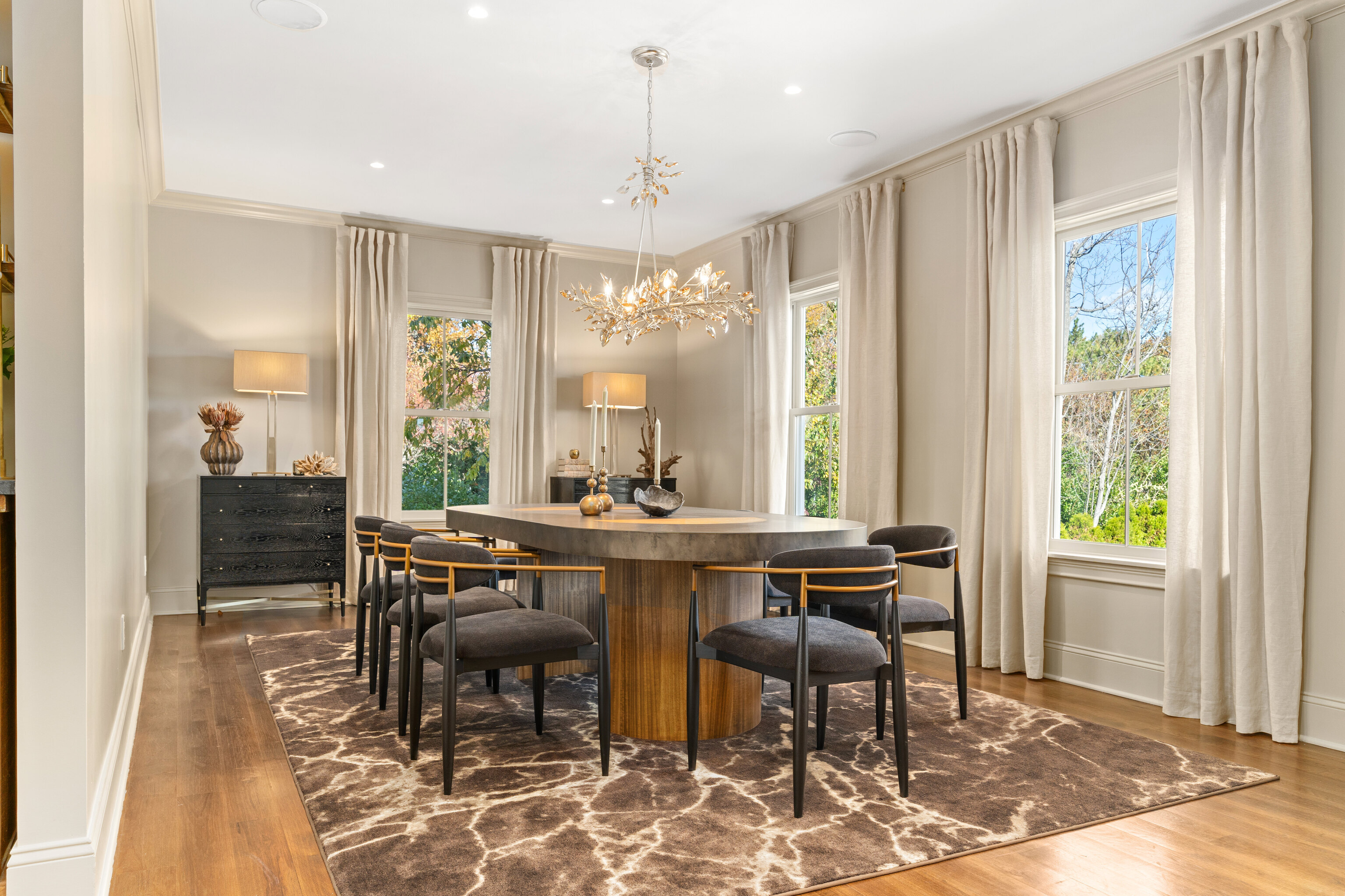 75 Saddle Rock Road Stamford, CT 06902 - Photo 9 of 40 a view of a a dining room with furniture window and wooden floor