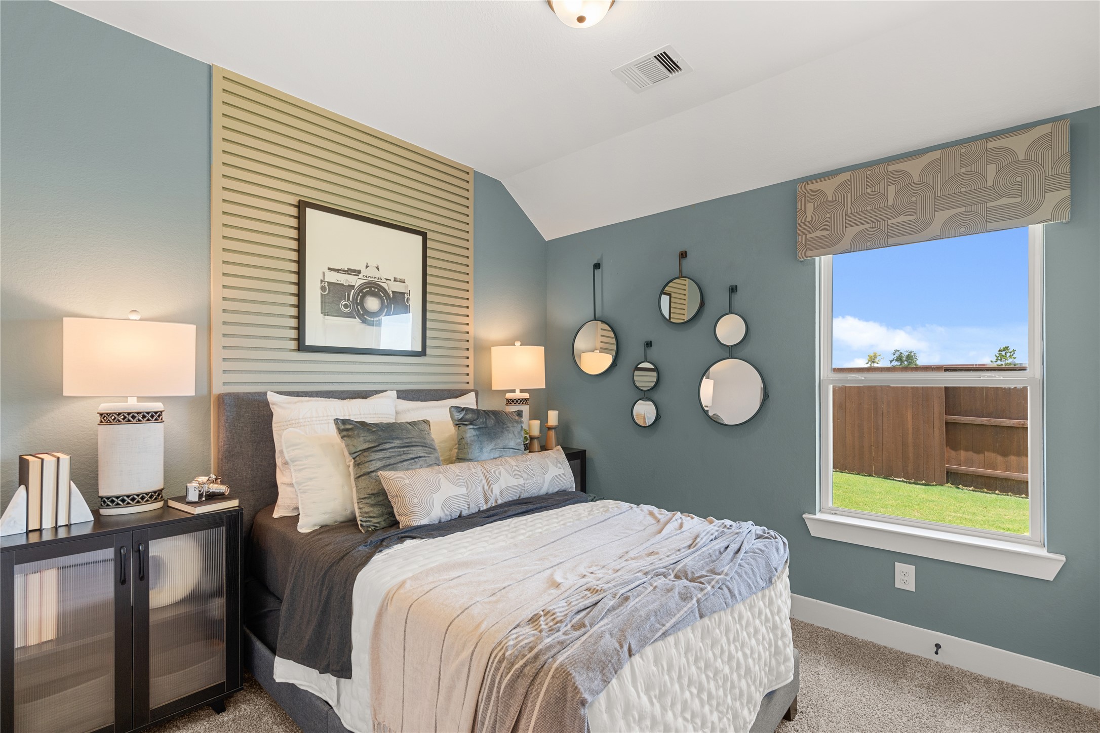 5255 Celestial Court Iowa Colony, TX 77583 - Photo 17 of 29 a bedroom with a bed and wooden floor