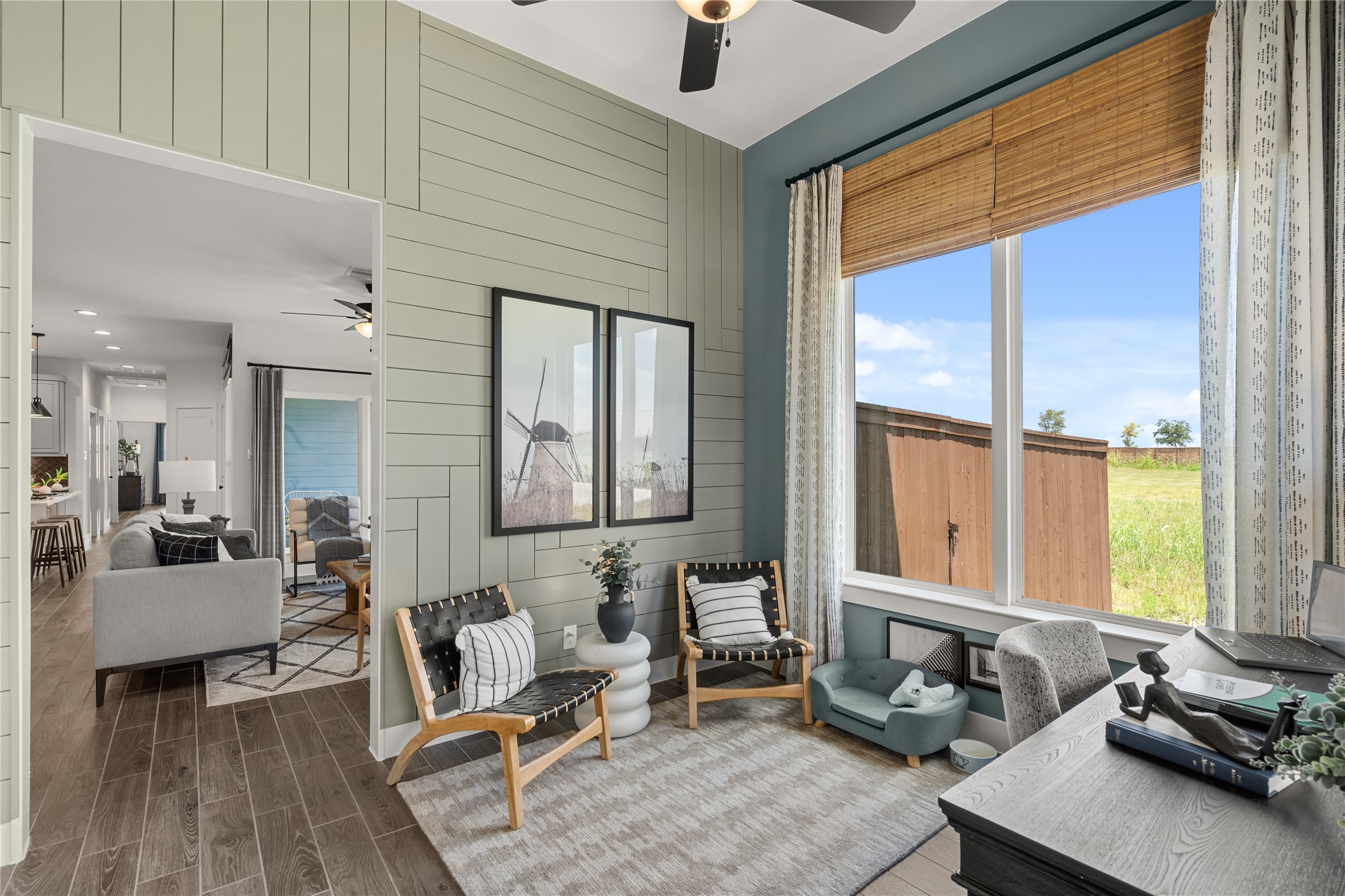 5255 Celestial Court Iowa Colony, TX 77583 - Photo 8 of 29 a living room with furniture and large windows