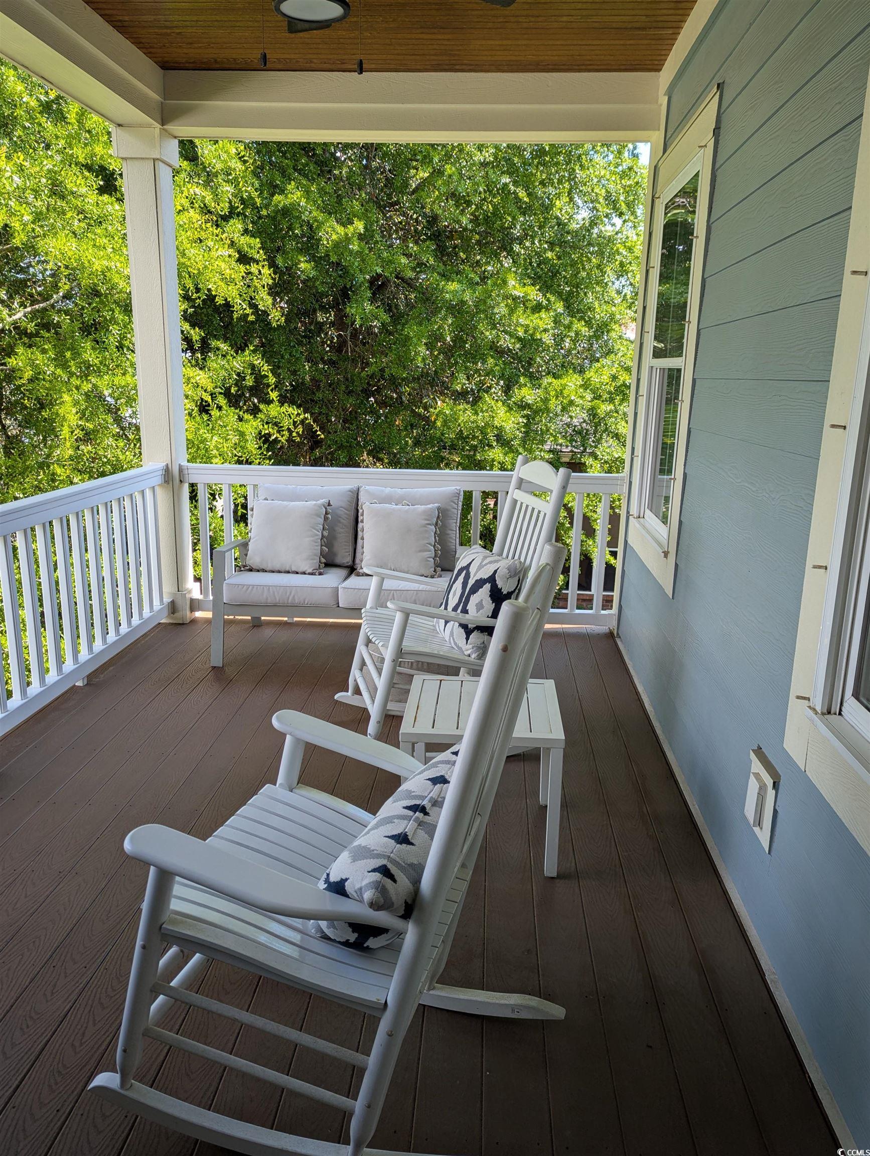 18 Trigger Fish Lane Murrells Inlet, SC 29576 - Photo 10 of 31 Wooden terrace with covered porch